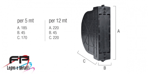 Cassetta in plastica da 165